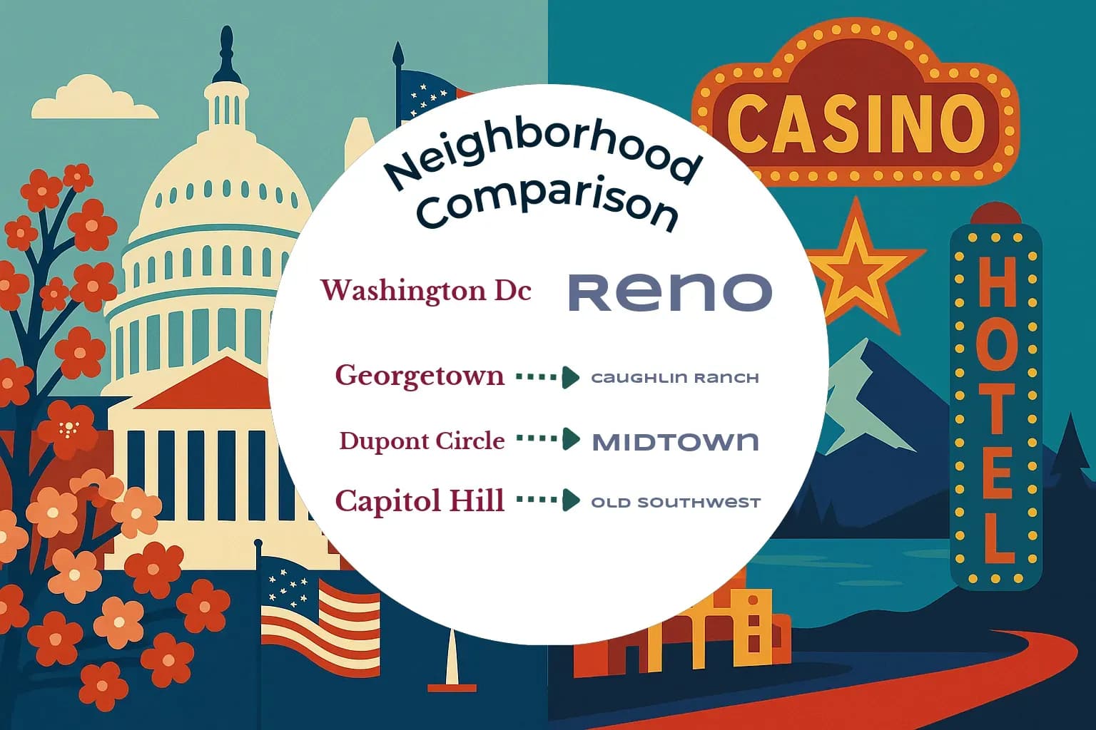 Washington DC vs Reno Neighborhood Comparison
