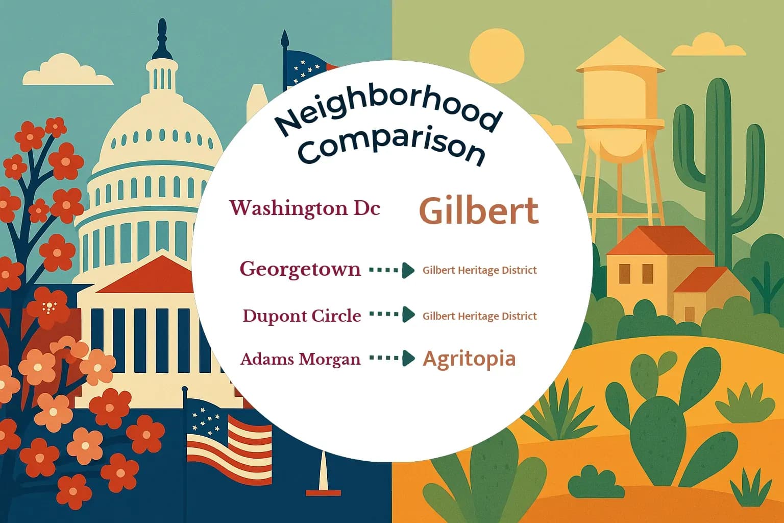 Washington DC vs Gilbert Neighborhood Comparison