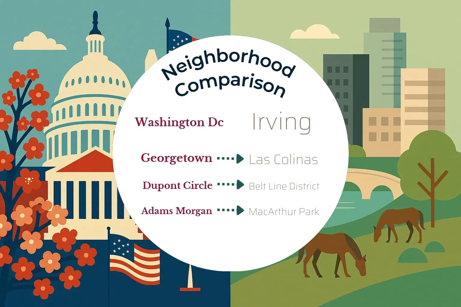 Washington DC vs Irving Neighborhood Comparison