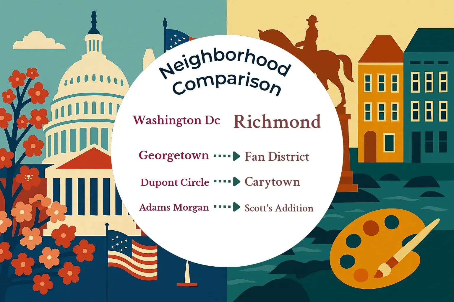 Washington DC vs Richmond Neighborhood Comparison