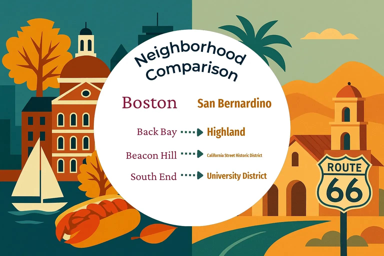 Boston vs San Bernardino Neighborhood Comparison