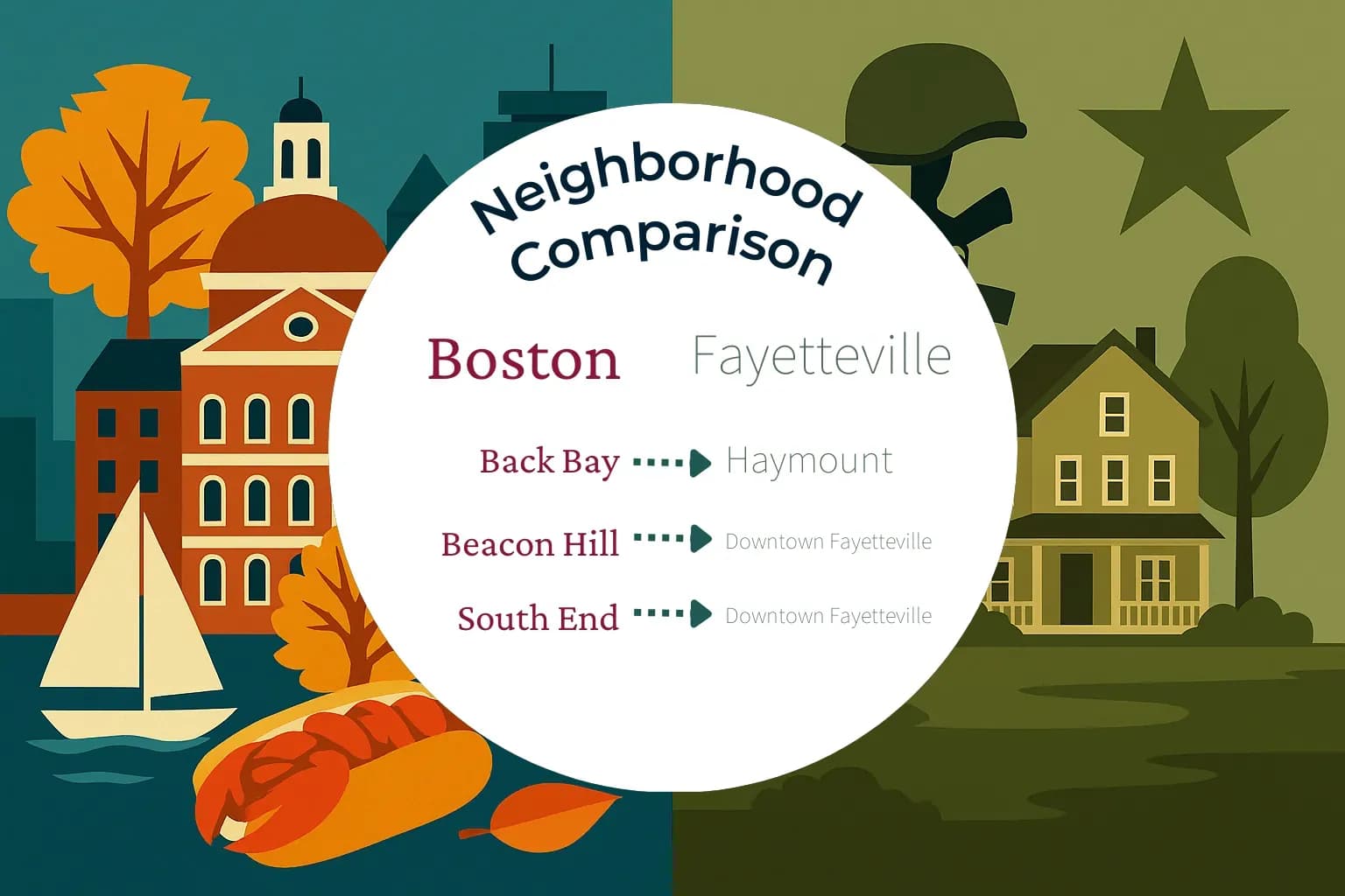 Boston vs Fayetteville Neighborhood Comparison