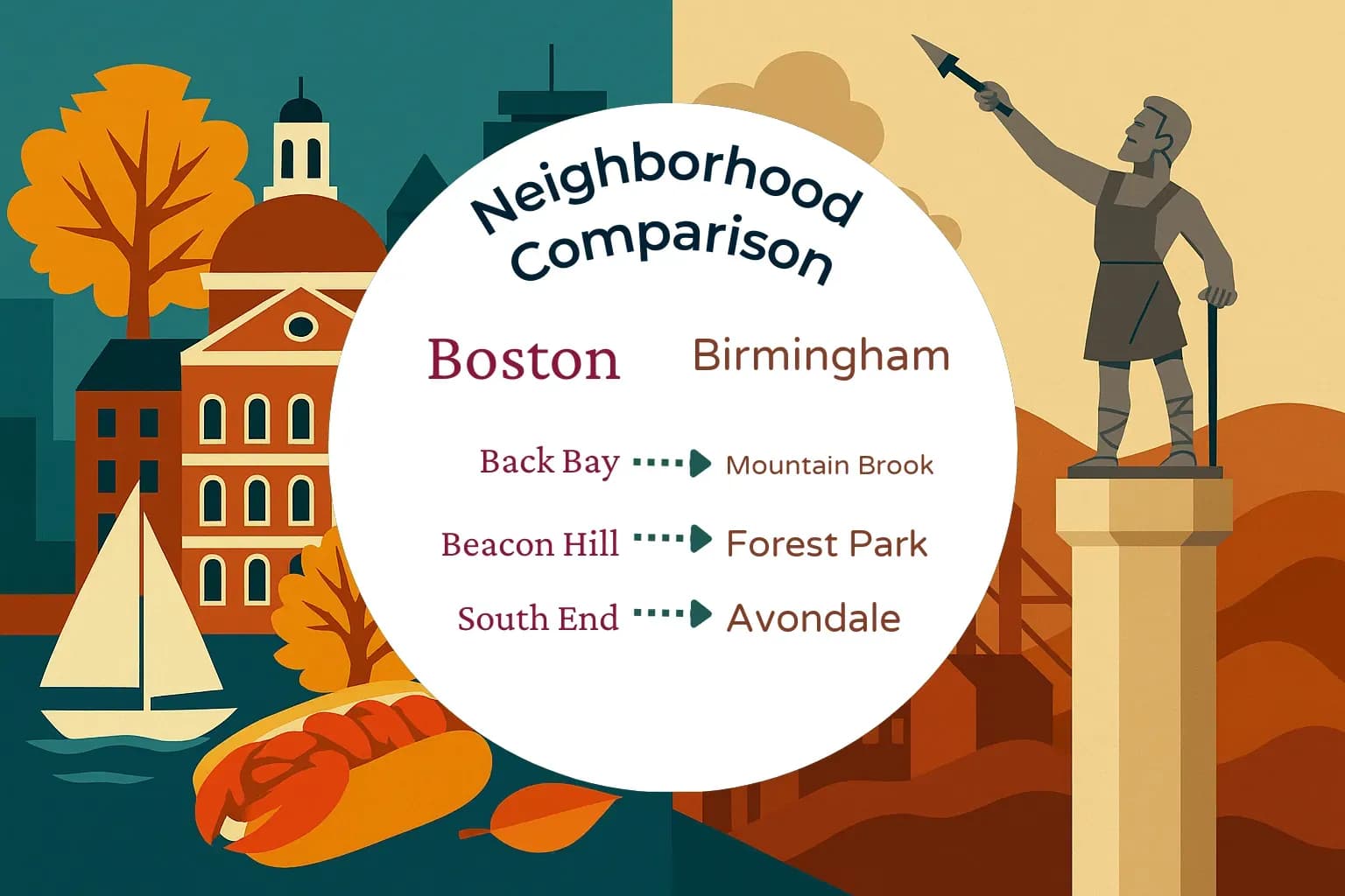 Boston vs Birmingham Neighborhood Comparison