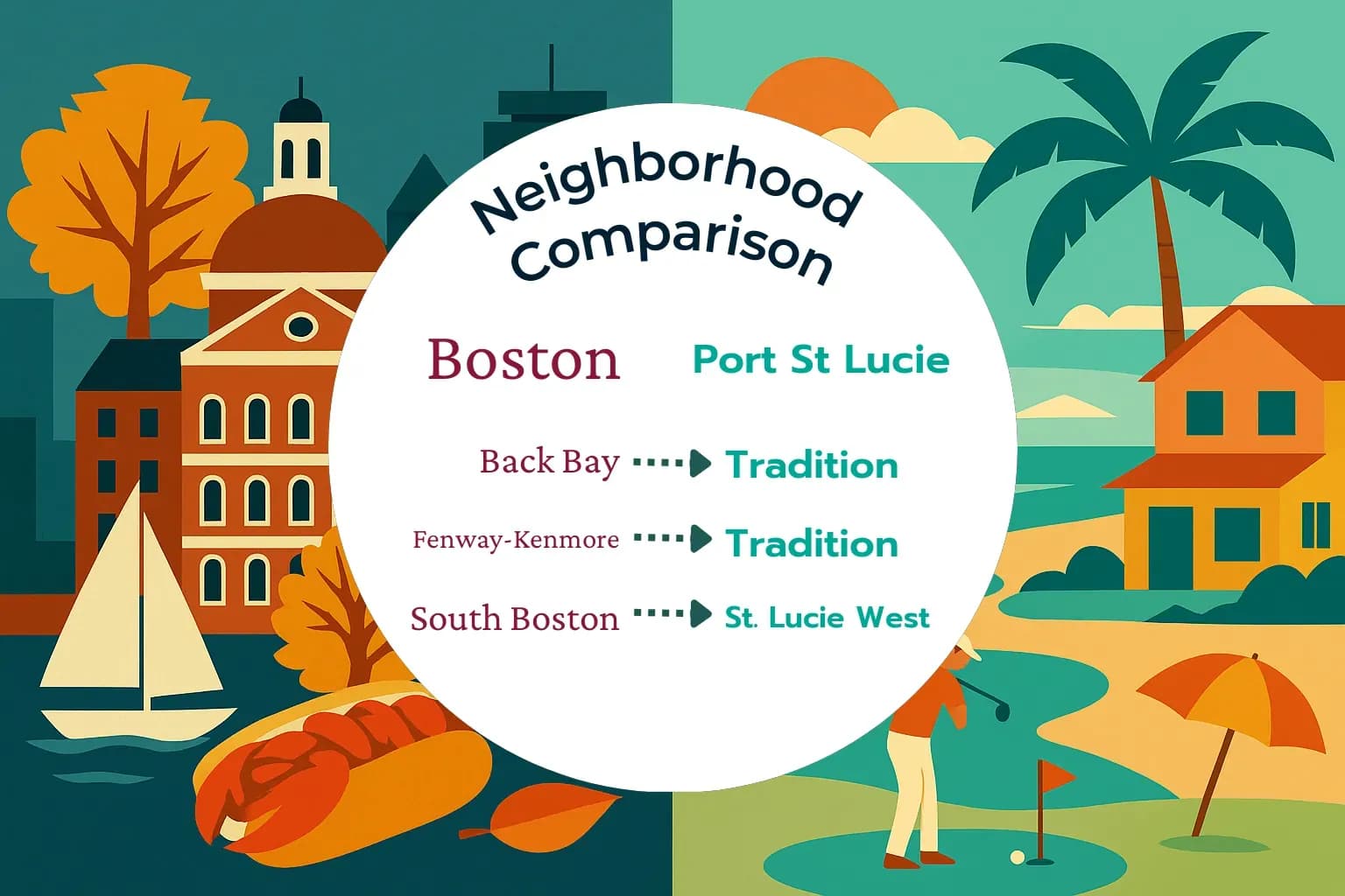 Boston vs Port St. Lucie Neighborhood Comparison