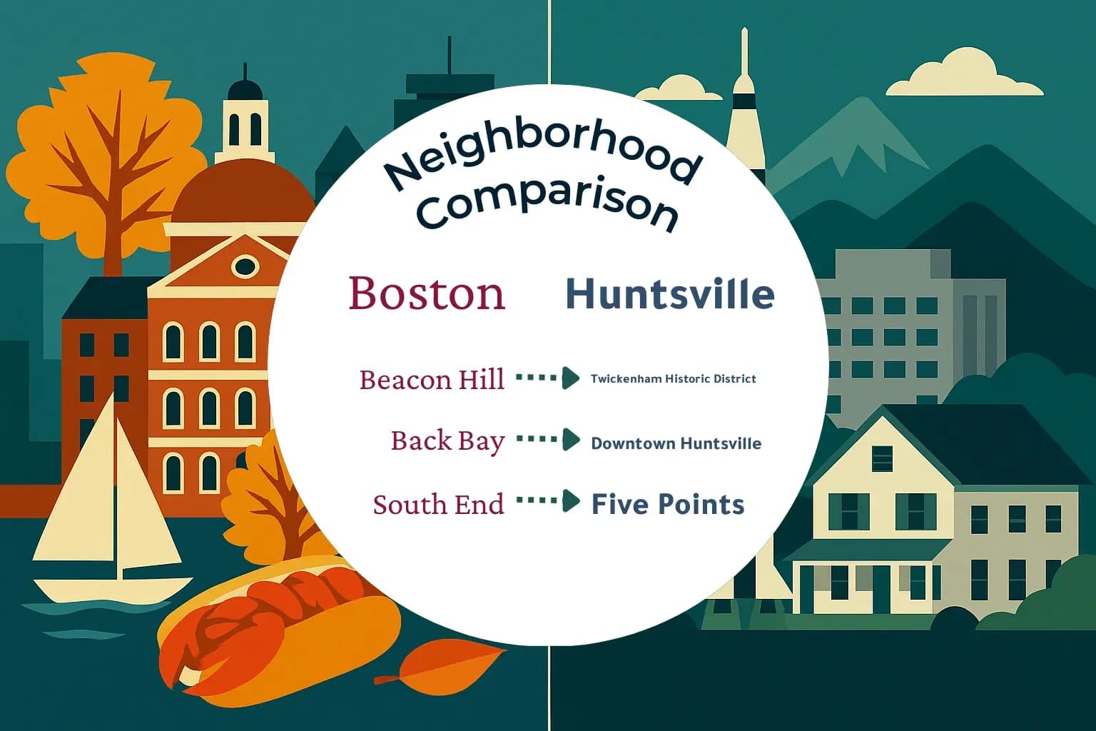 Boston vs Huntsville Neighborhood Comparison