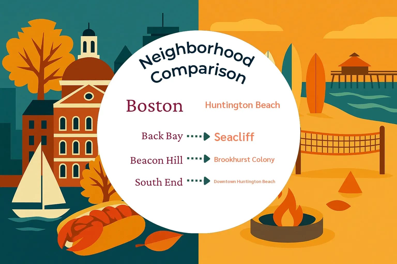 Boston vs Huntington Beach Neighborhood Comparison