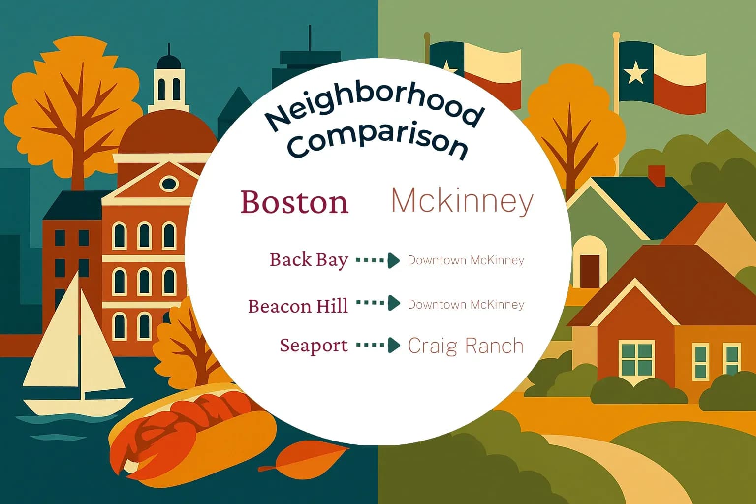 Boston vs Mckinney Neighborhood Comparison