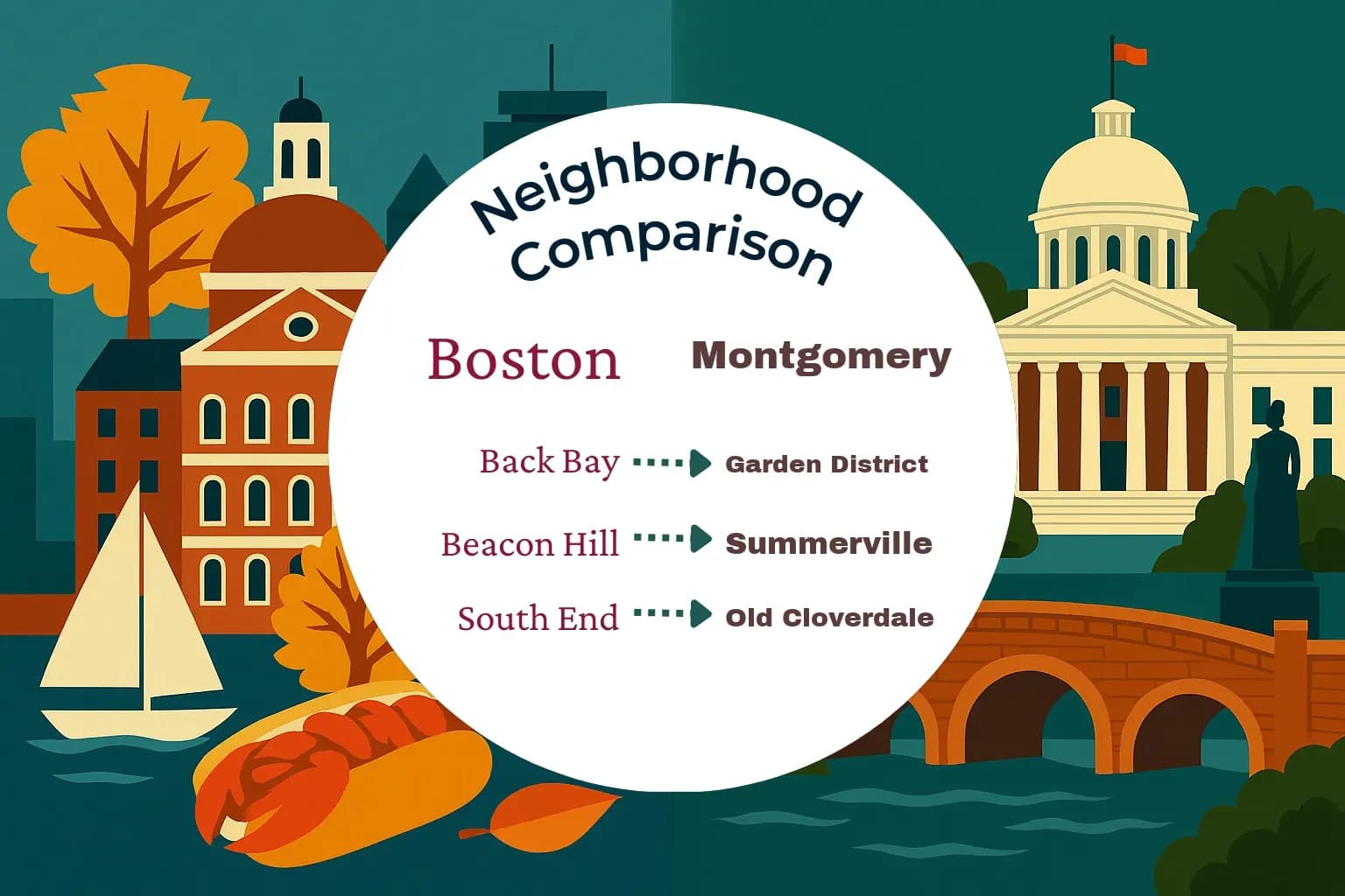 Boston vs Montgomery Neighborhood Comparison