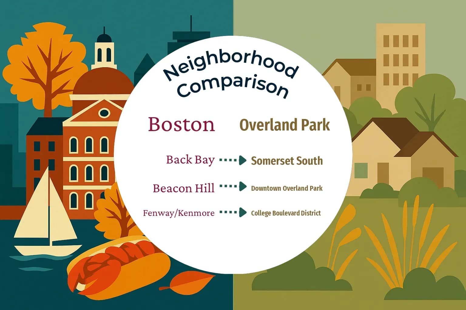 Boston vs Overland Park Neighborhood Comparison