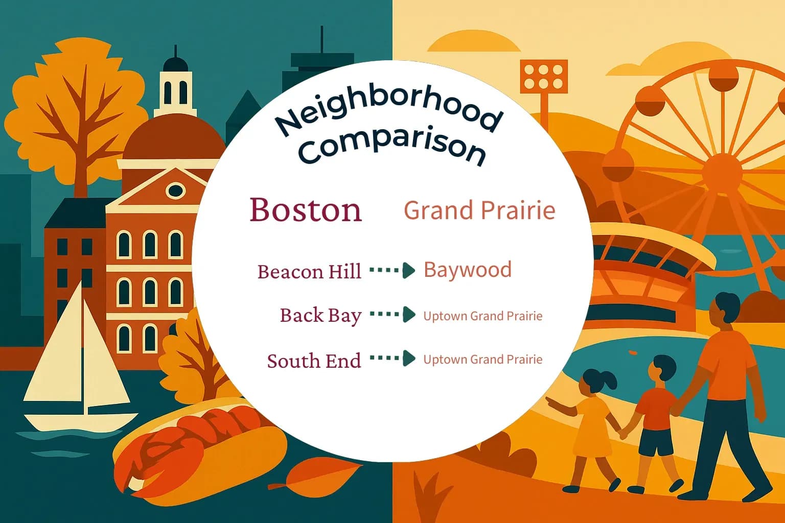Boston vs Grand Prairie Neighborhood Comparison