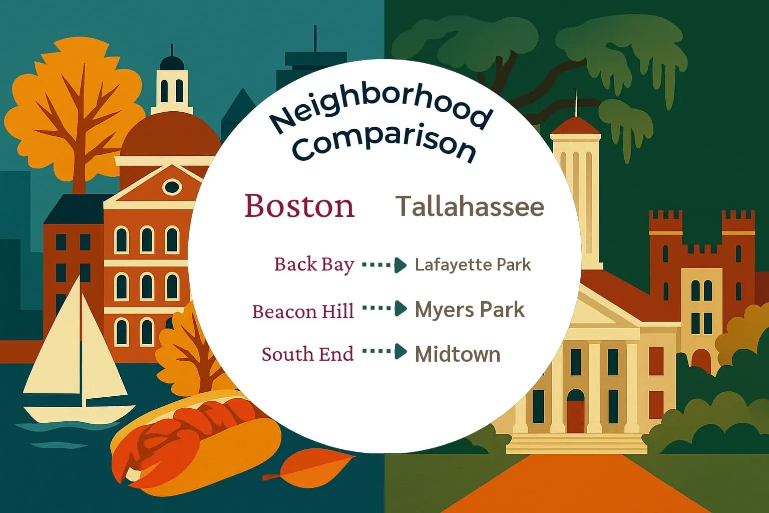 Boston vs Tallahassee Neighborhood Comparison