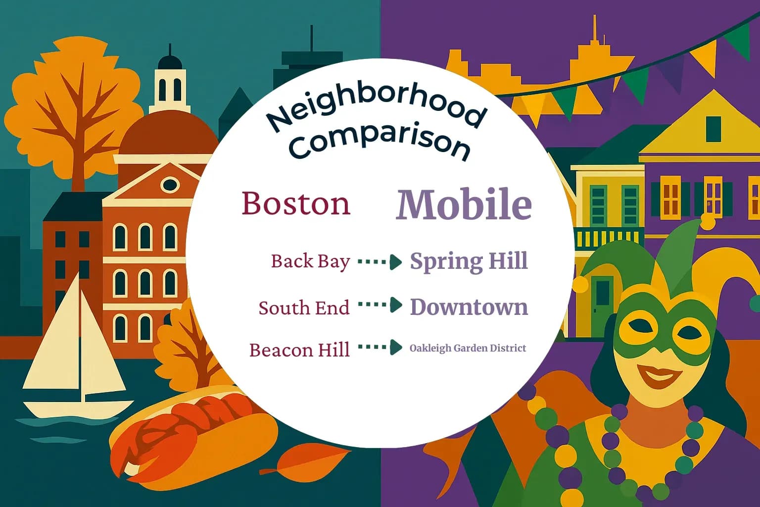 Boston vs Mobile Neighborhood Comparison