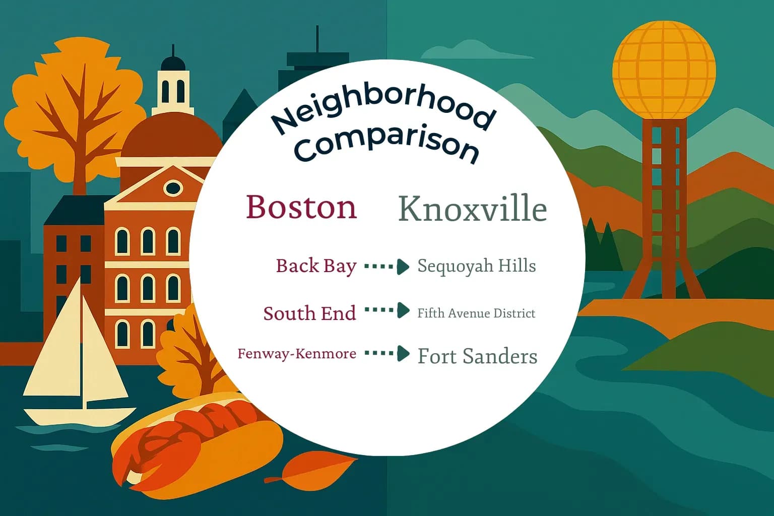 Boston vs Knoxville Neighborhood Comparison