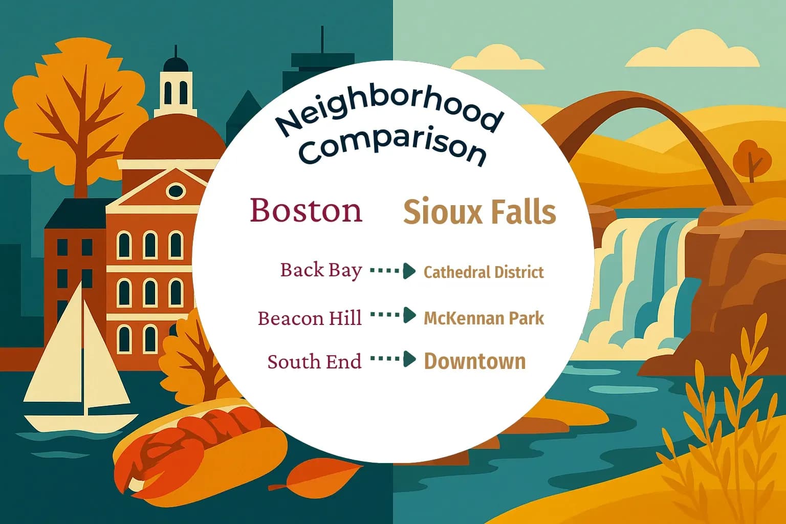Boston vs Sioux Falls Neighborhood Comparison