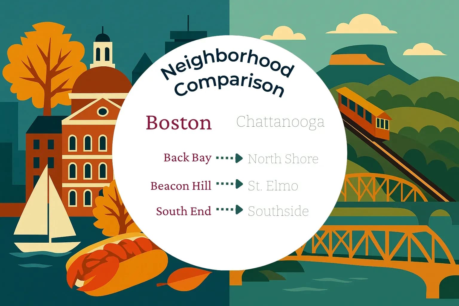 Boston vs Chattanooga Neighborhood Comparison