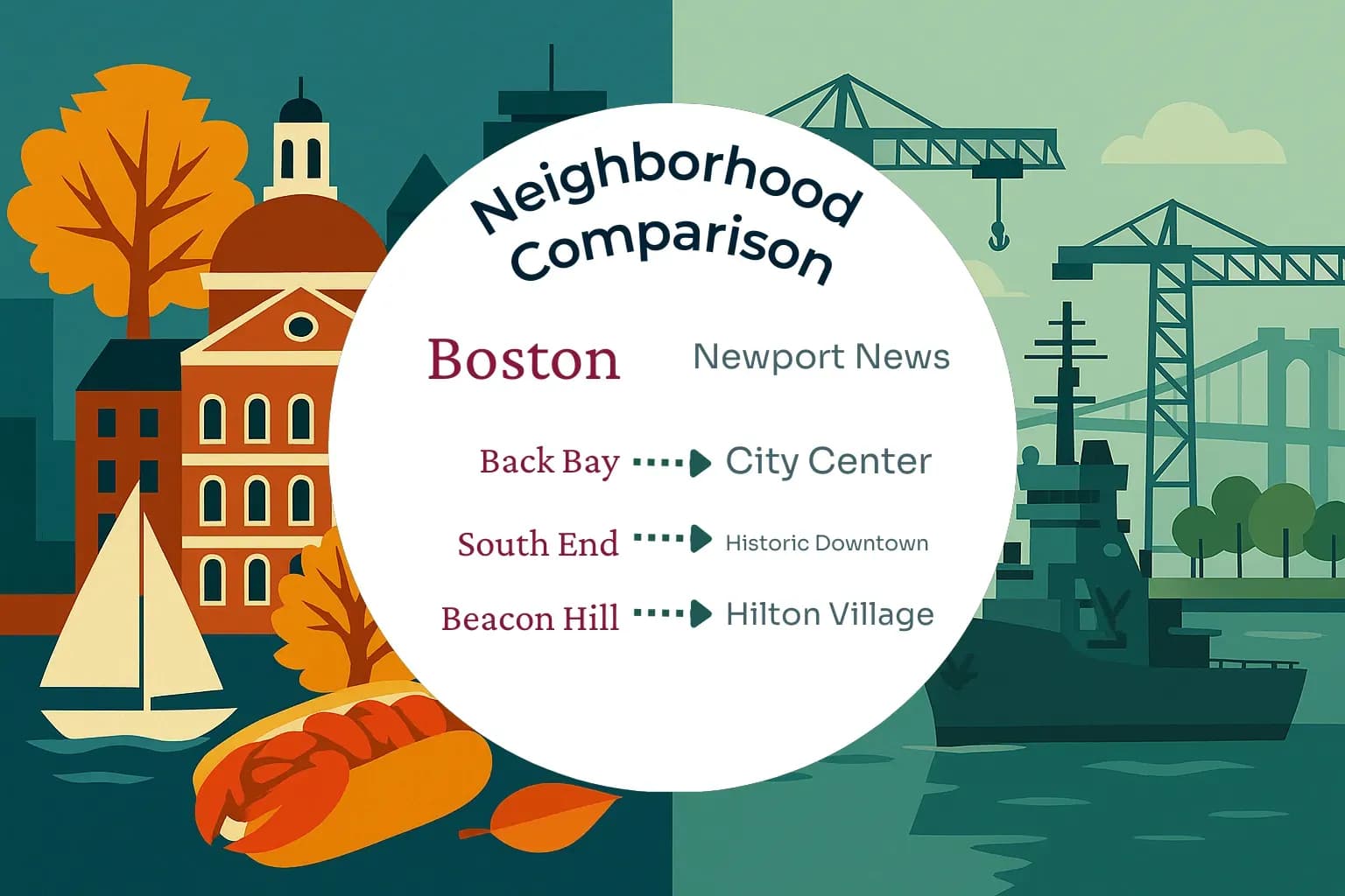 Boston vs Newport News Neighborhood Comparison