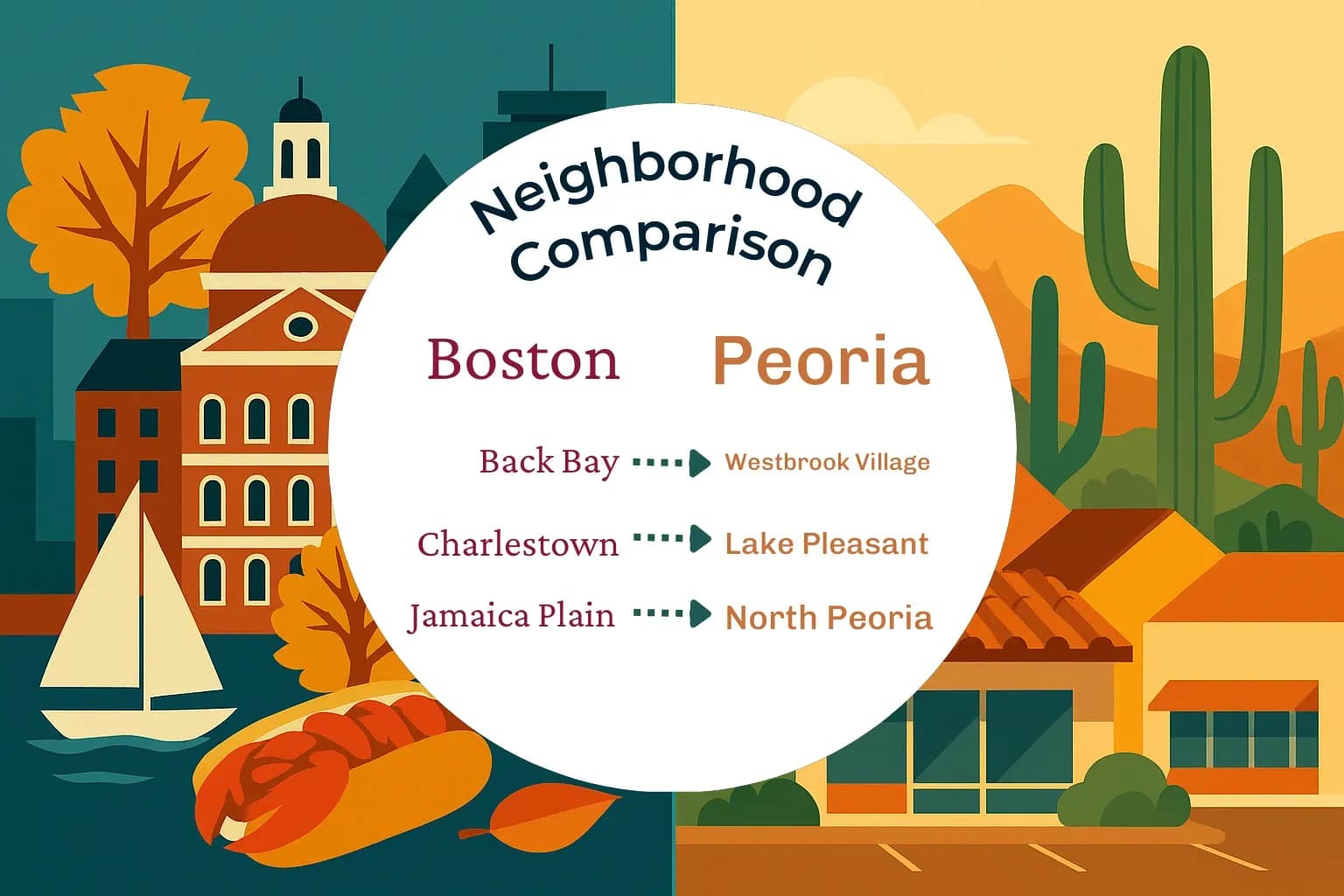 Boston vs Peoria Neighborhood Comparison