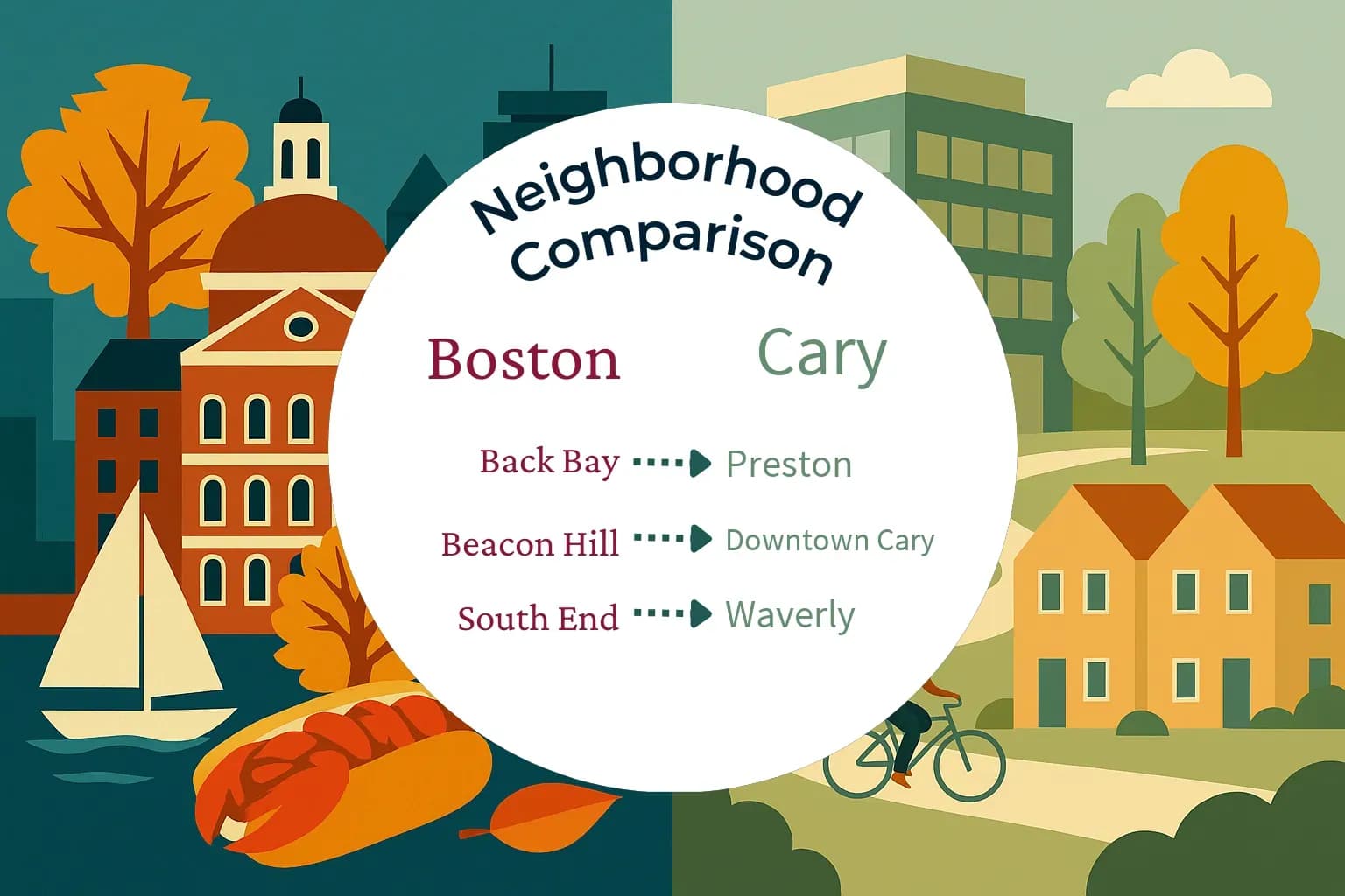 Boston vs Cary Neighborhood Comparison
