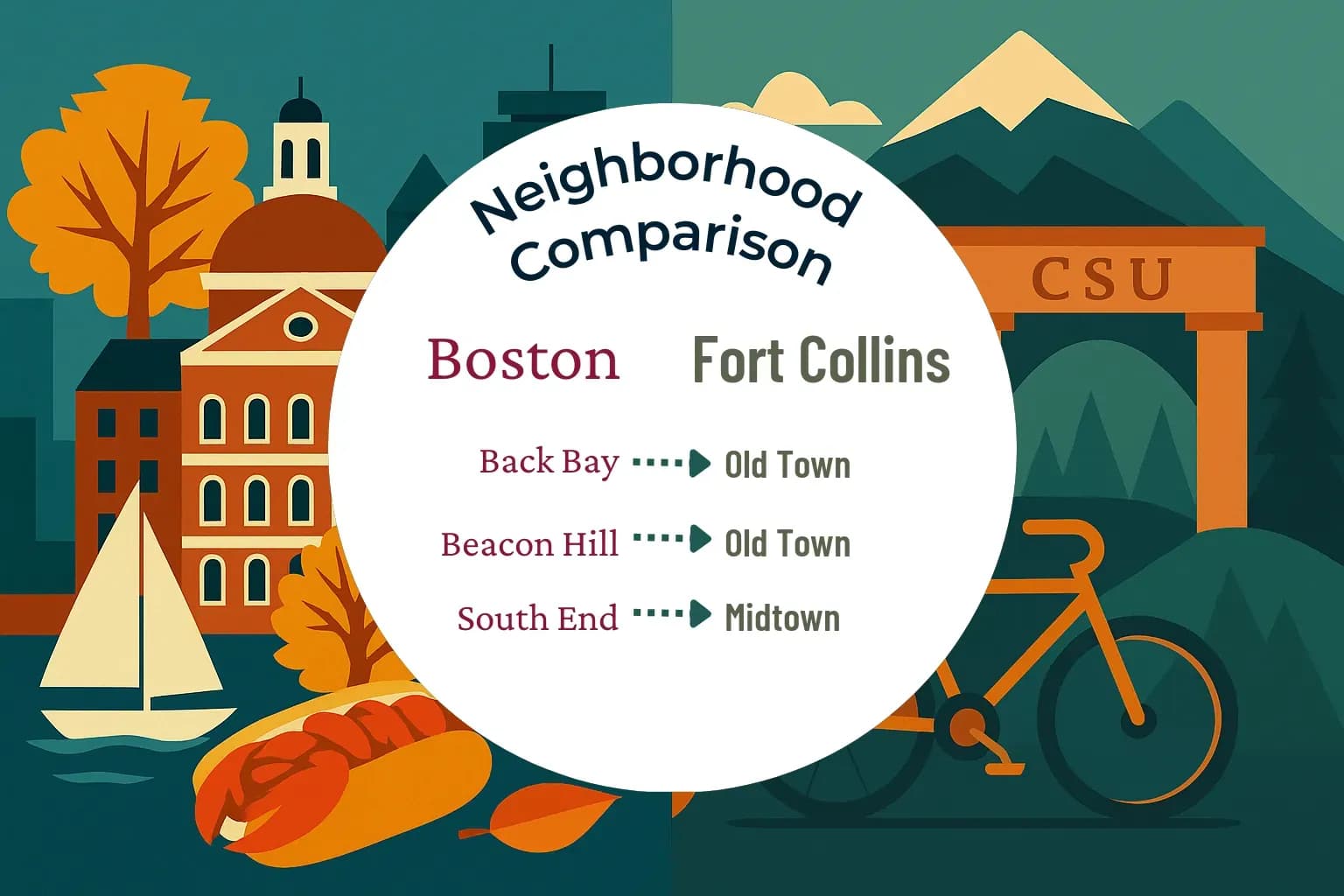 Boston vs Fort Collins Neighborhood Comparison