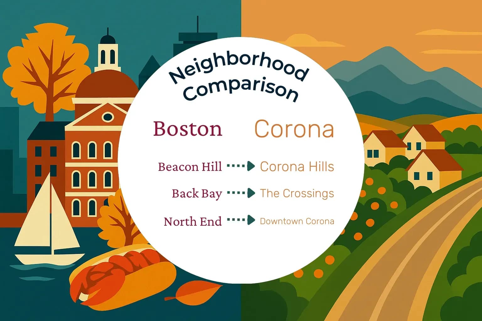 Boston vs Corona Neighborhood Comparison