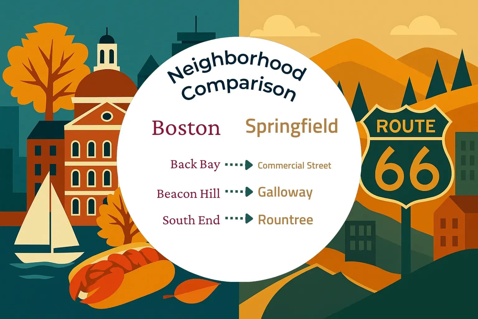 Boston vs Springfield Neighborhood Comparison