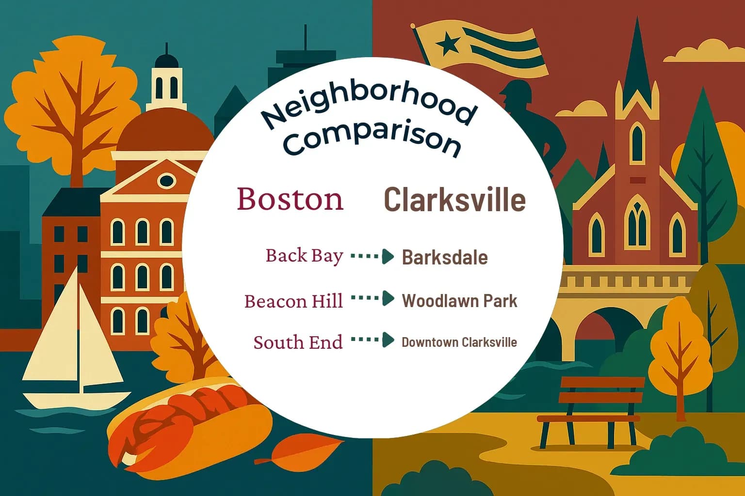 Boston vs Clarksville Neighborhood Comparison