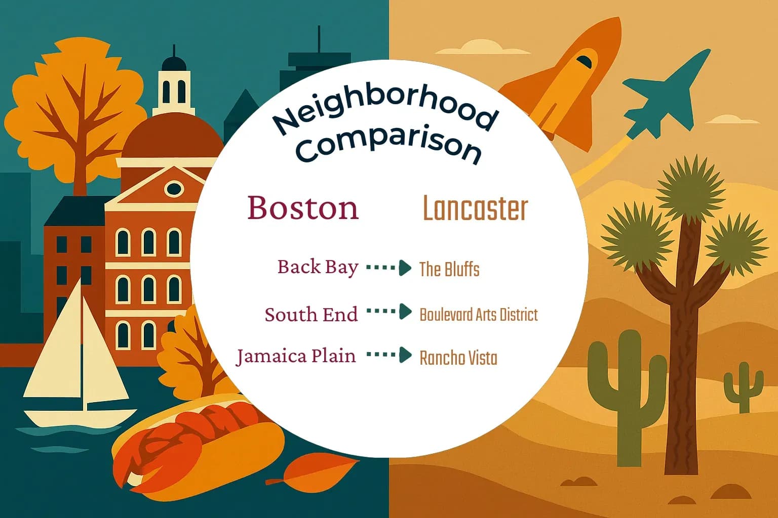 Boston vs Lancaster Neighborhood Comparison
