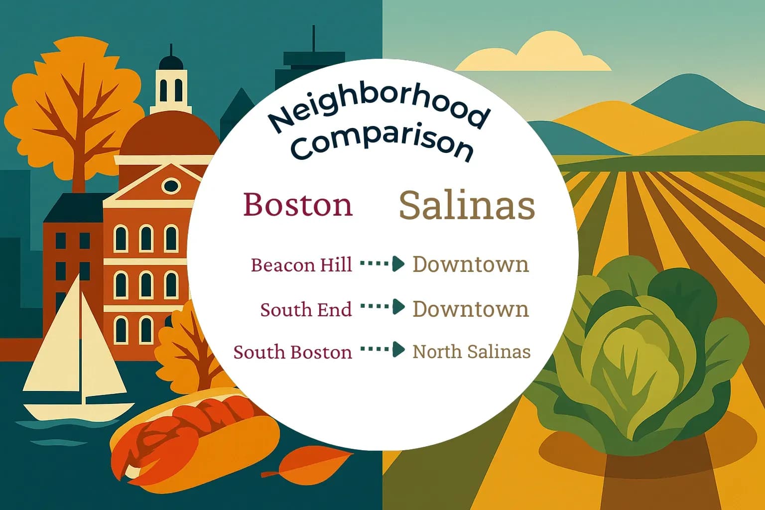Boston vs Salinas Neighborhood Comparison