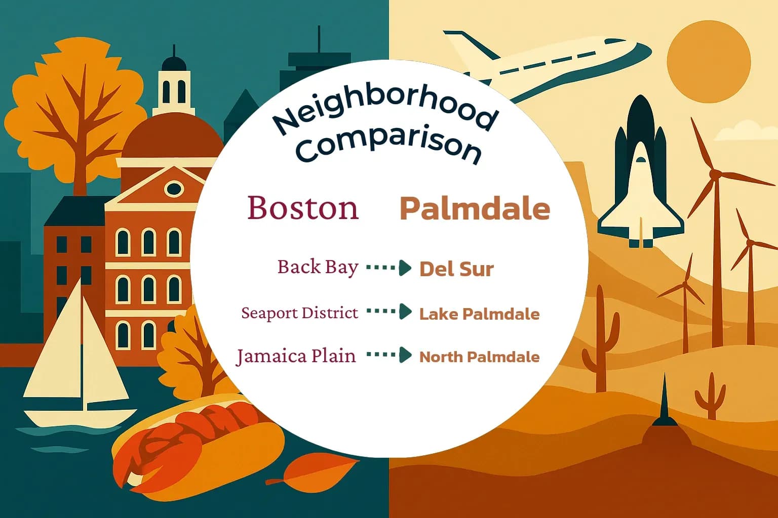 Boston vs Palmdale Neighborhood Comparison