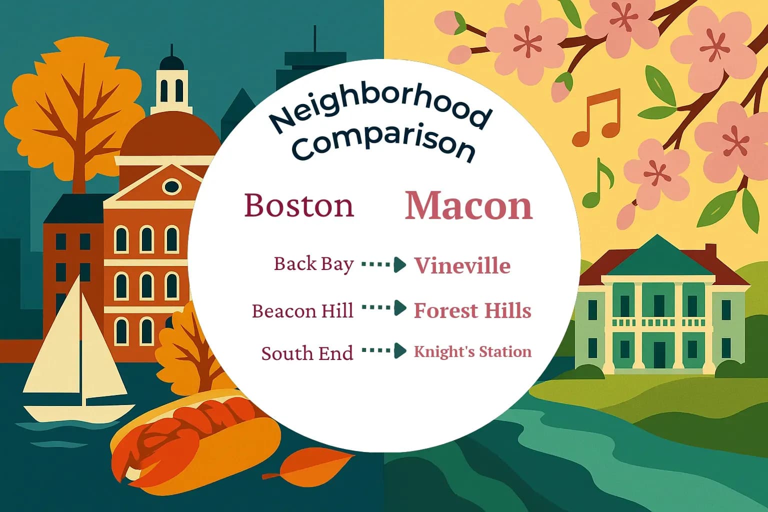 Boston vs Macon Neighborhood Comparison
