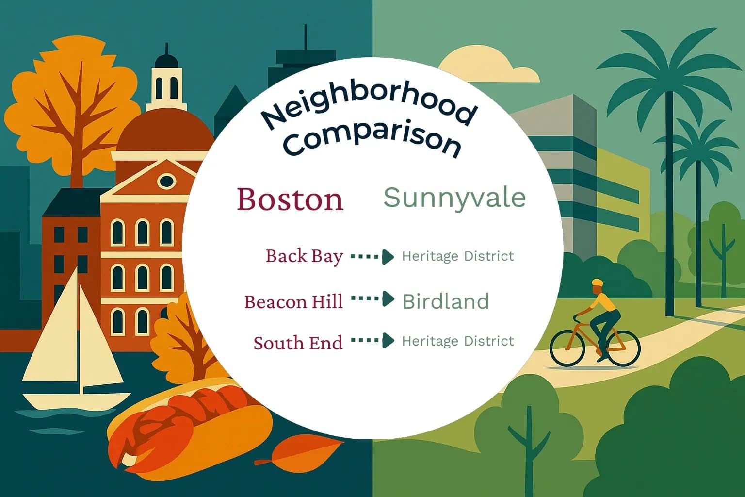 Boston vs Sunnyvale Neighborhood Comparison
