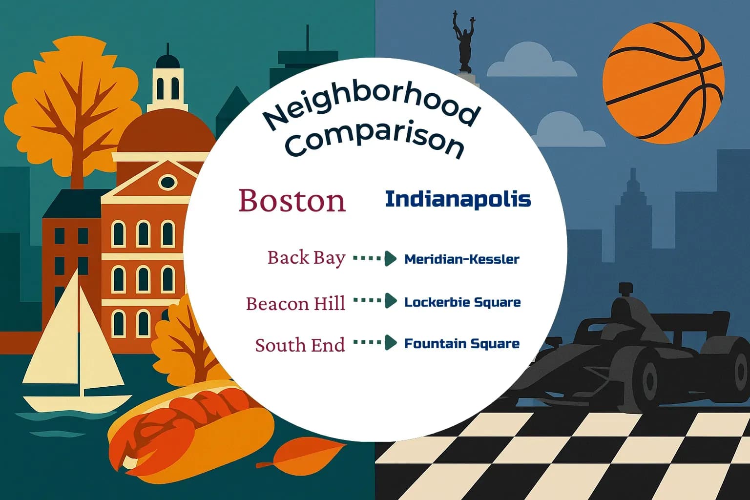Boston vs Indianapolis Neighborhood Comparison