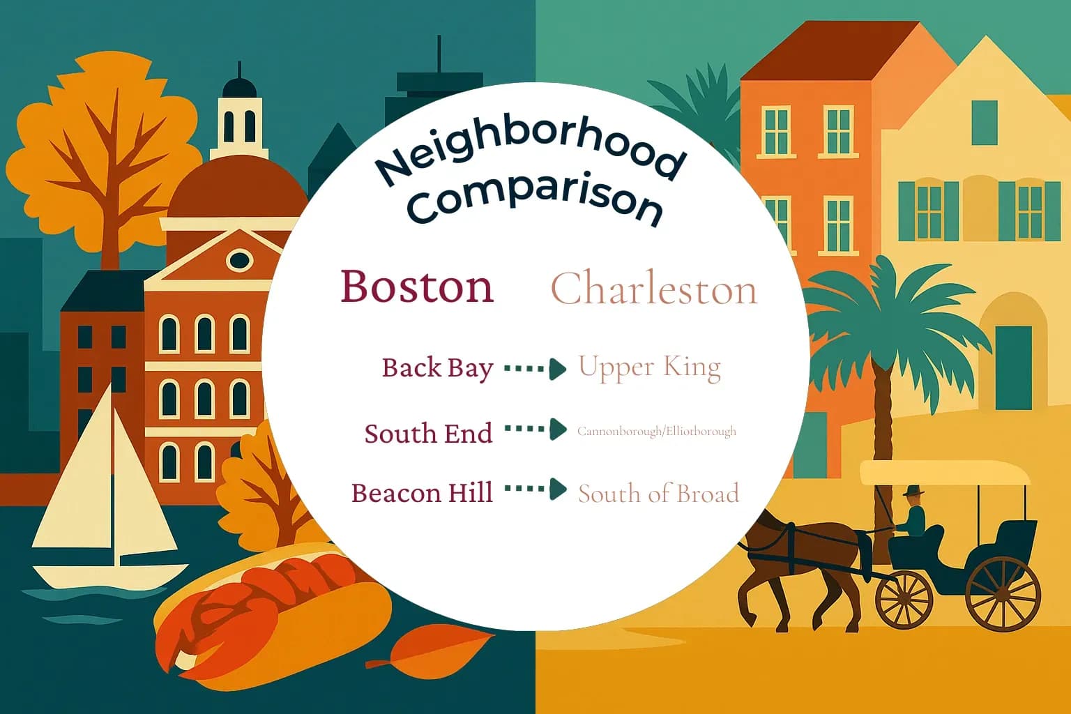 Boston vs Charleston Neighborhood Comparison