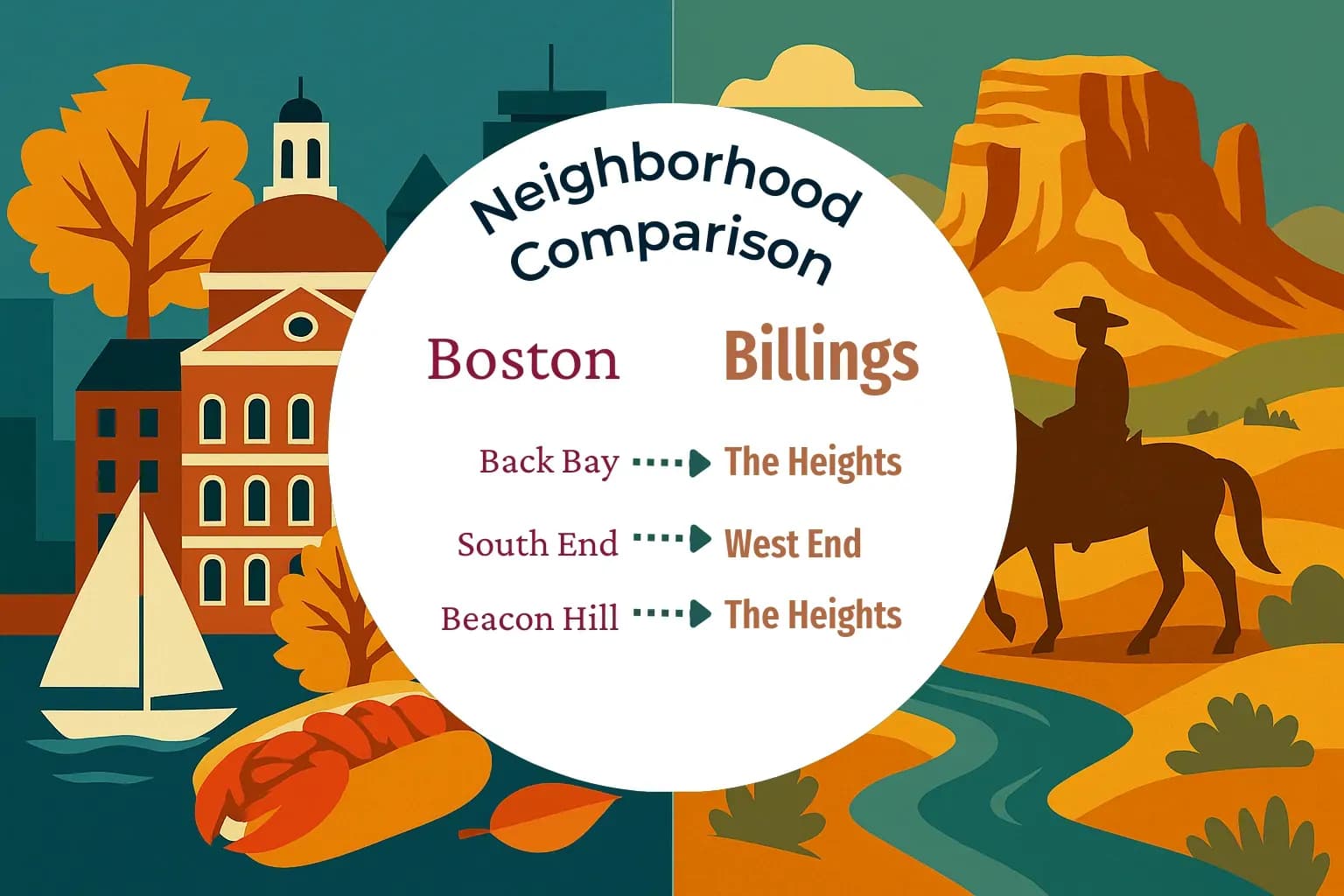 Boston vs Billings Neighborhood Comparison