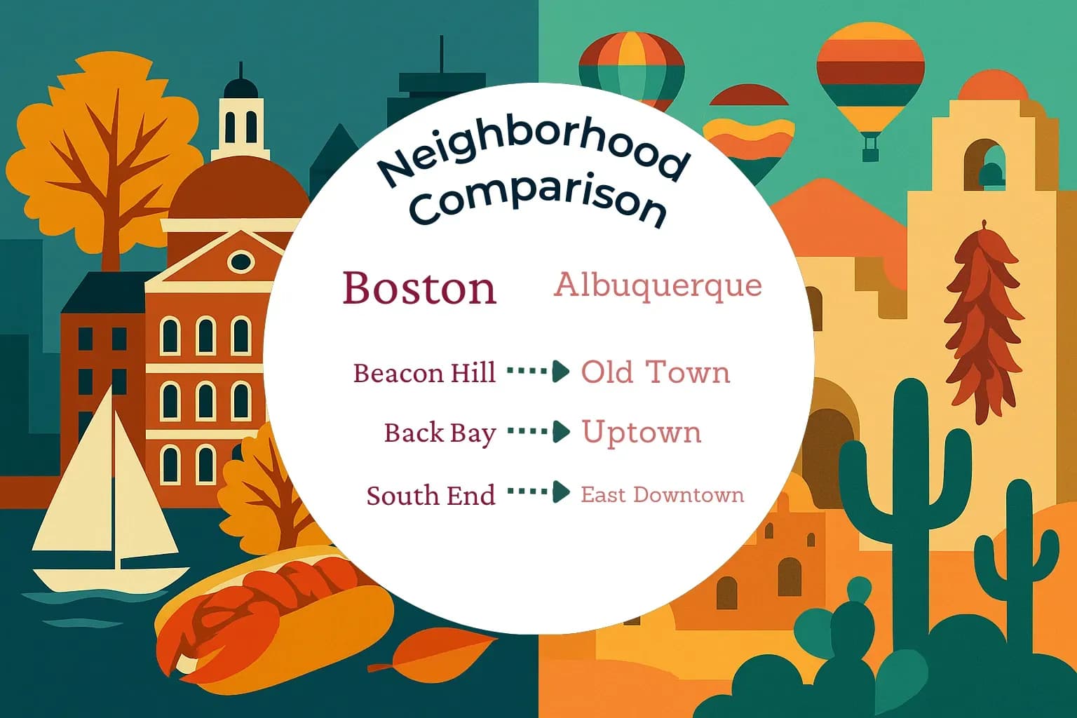 Boston vs Albuquerque Neighborhood Comparison