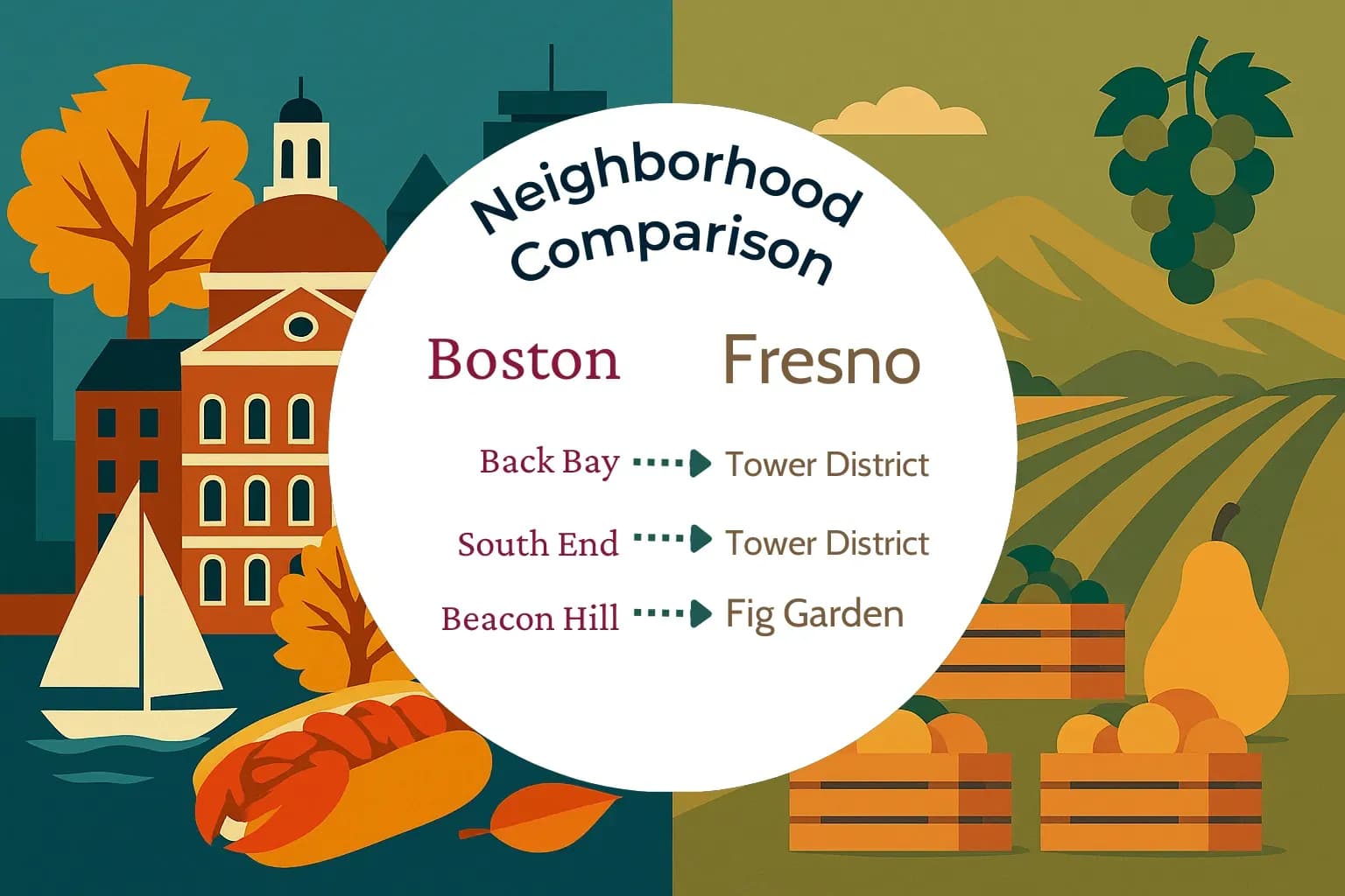 Boston vs Fresno Neighborhood Comparison