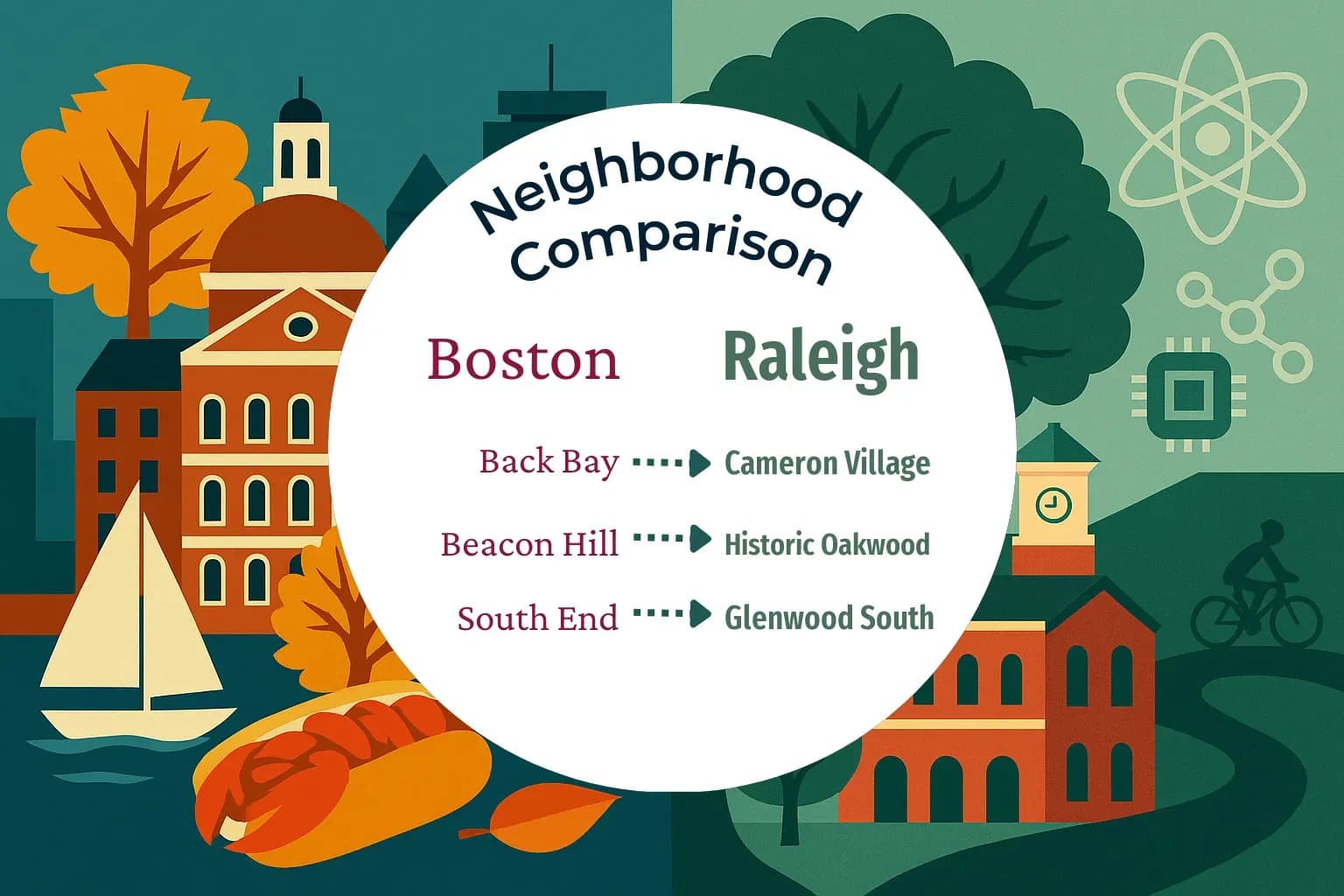 Boston vs Raleigh Neighborhood Comparison