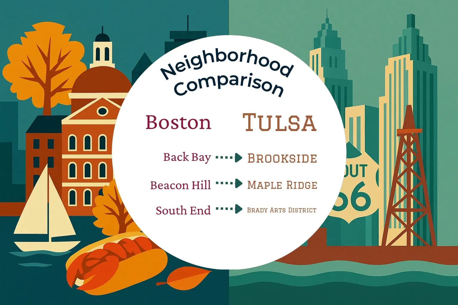 Boston vs Tulsa Neighborhood Comparison