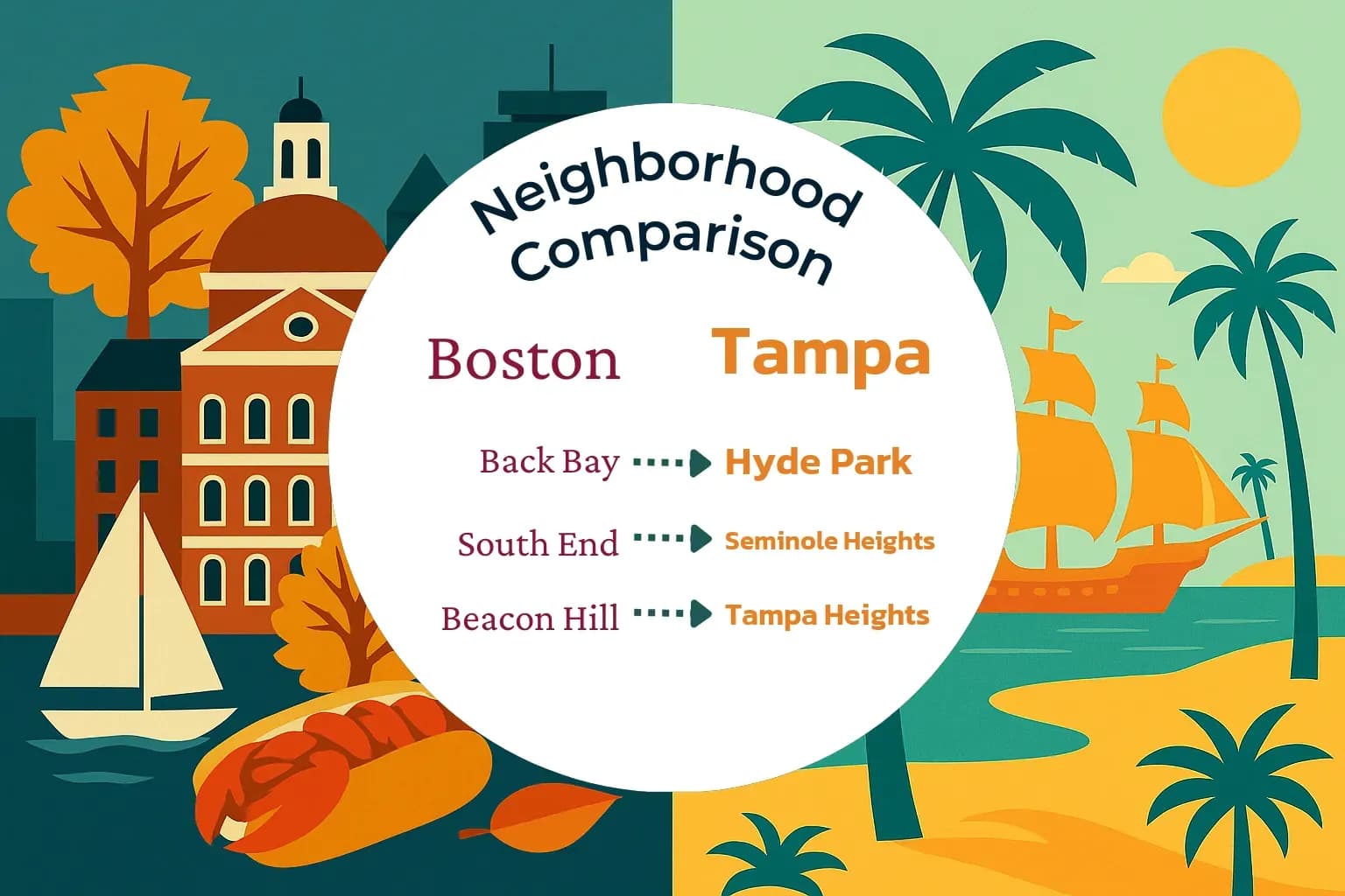 Boston vs Tampa Neighborhood Comparison