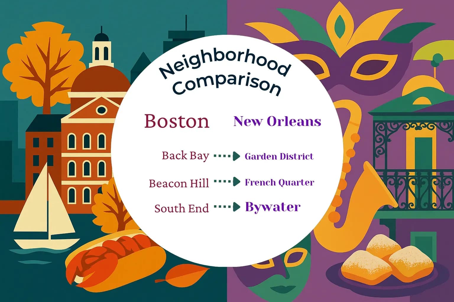 Boston vs New Orleans Neighborhood Comparison