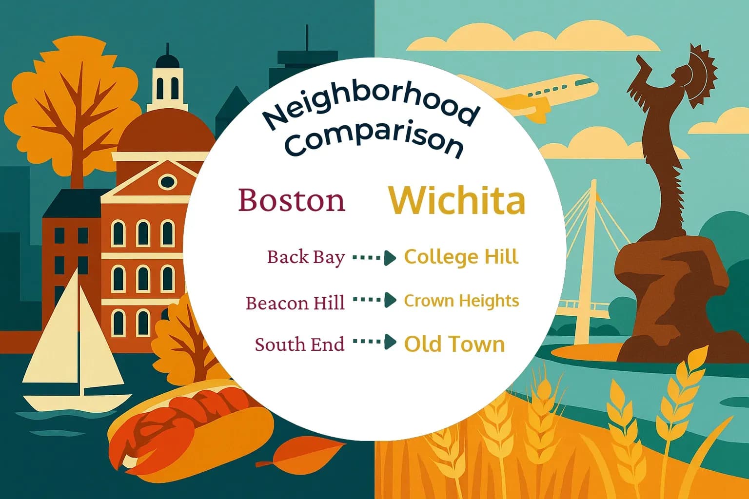 Boston vs Wichita Neighborhood Comparison