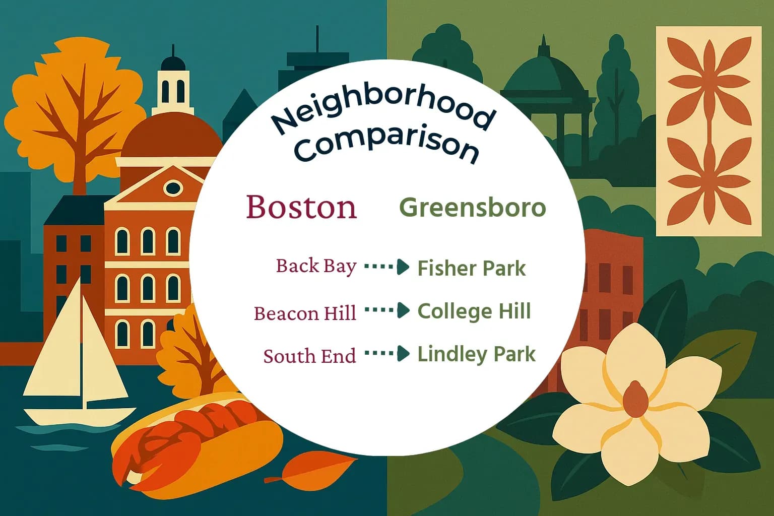 Boston vs Greensboro Neighborhood Comparison