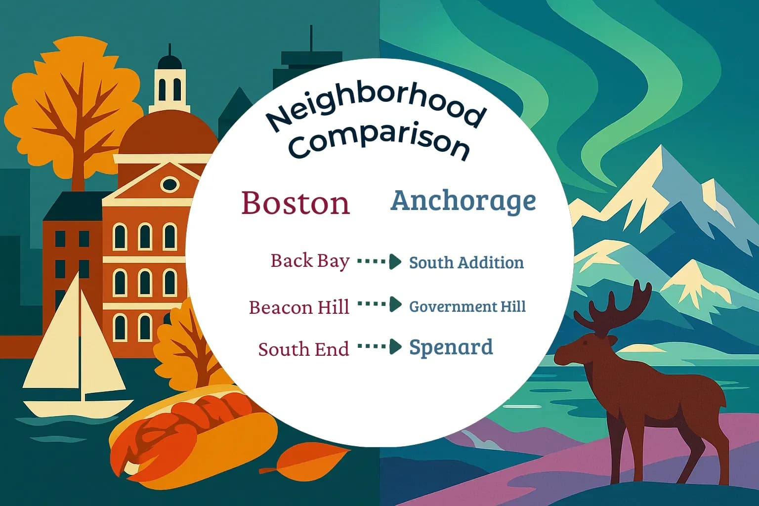 Boston vs Anchorage Neighborhood Comparison