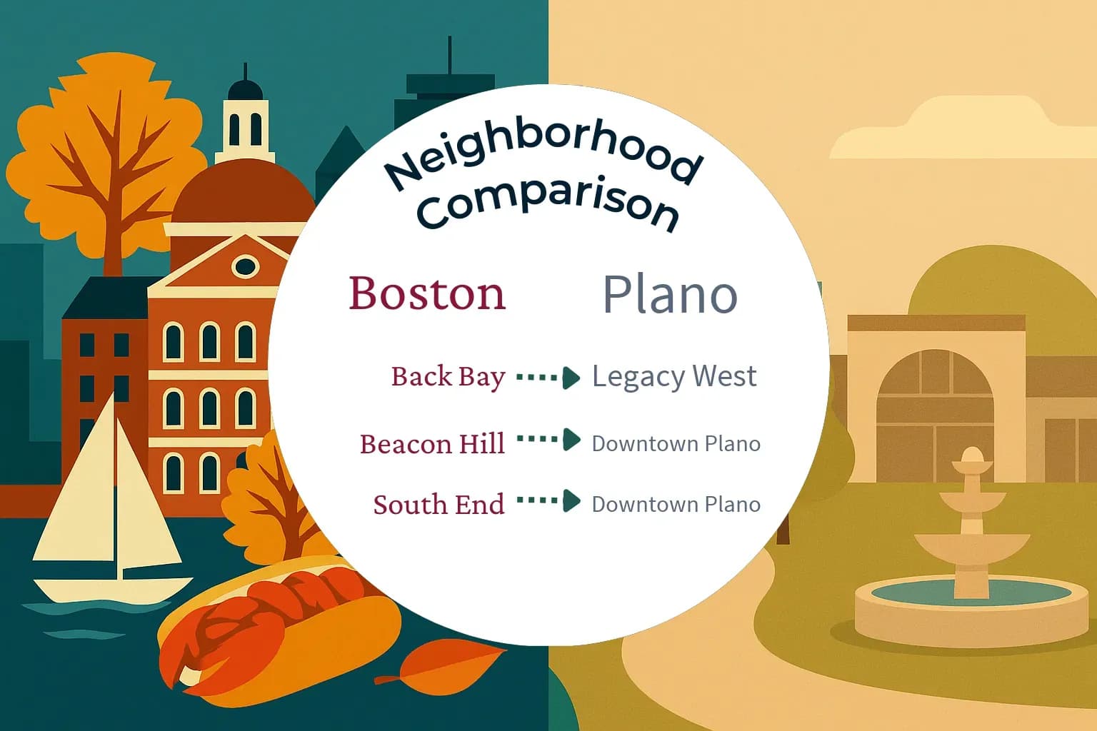 Boston vs Plano Neighborhood Comparison