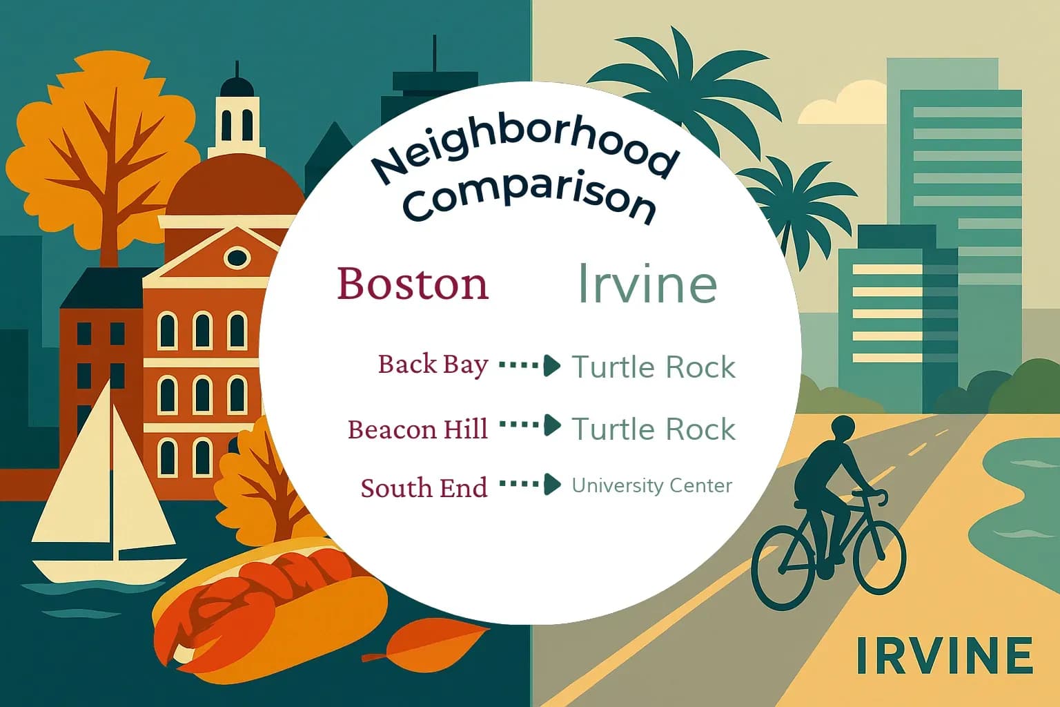Boston vs Irvine Neighborhood Comparison