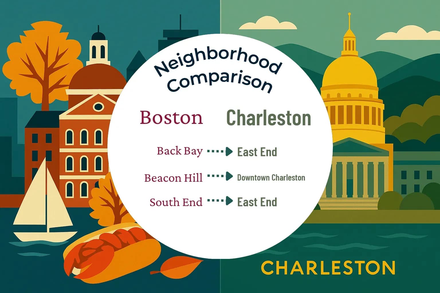 Boston vs Charleston Neighborhood Comparison