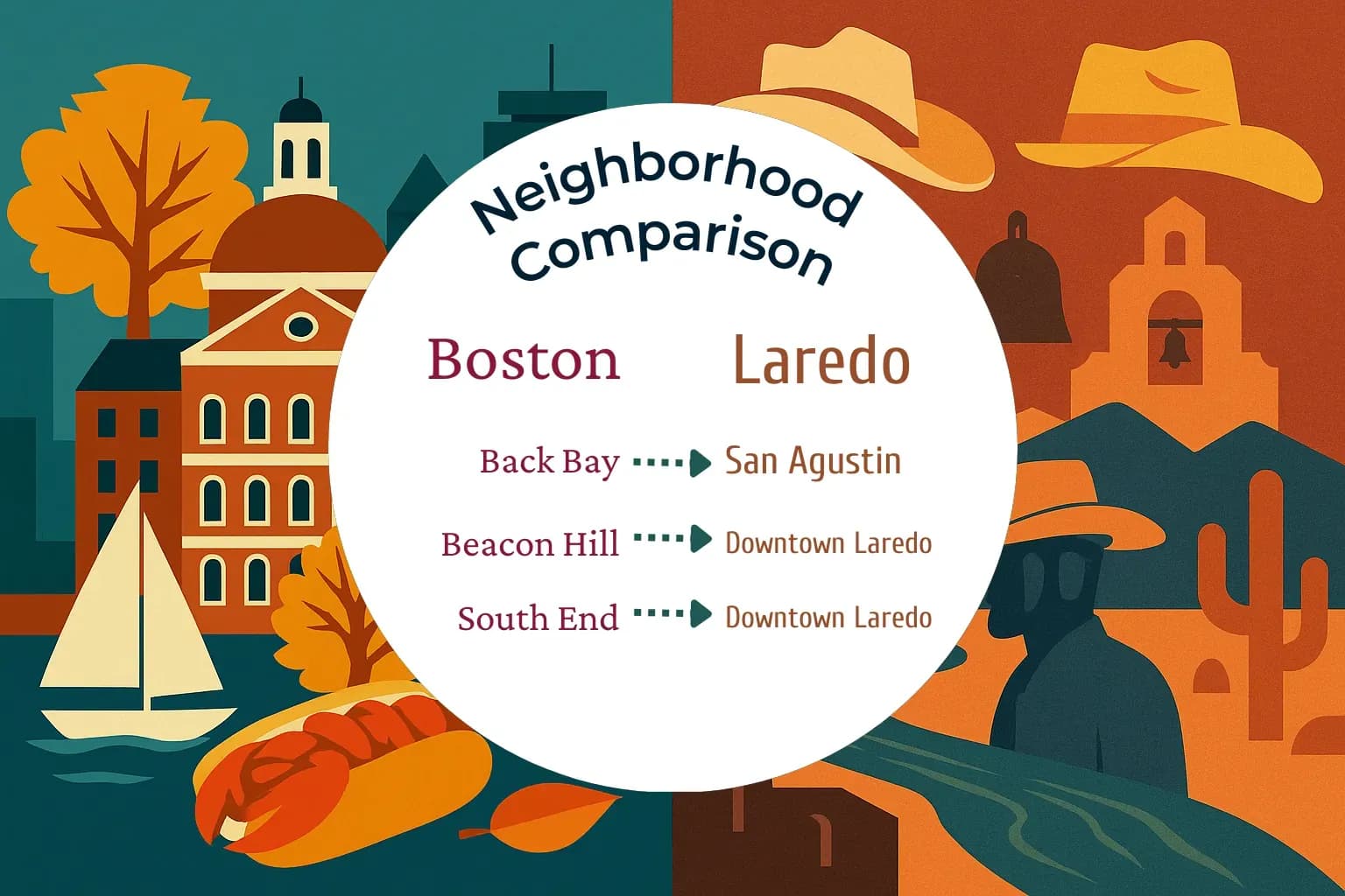Boston vs Laredo Neighborhood Comparison