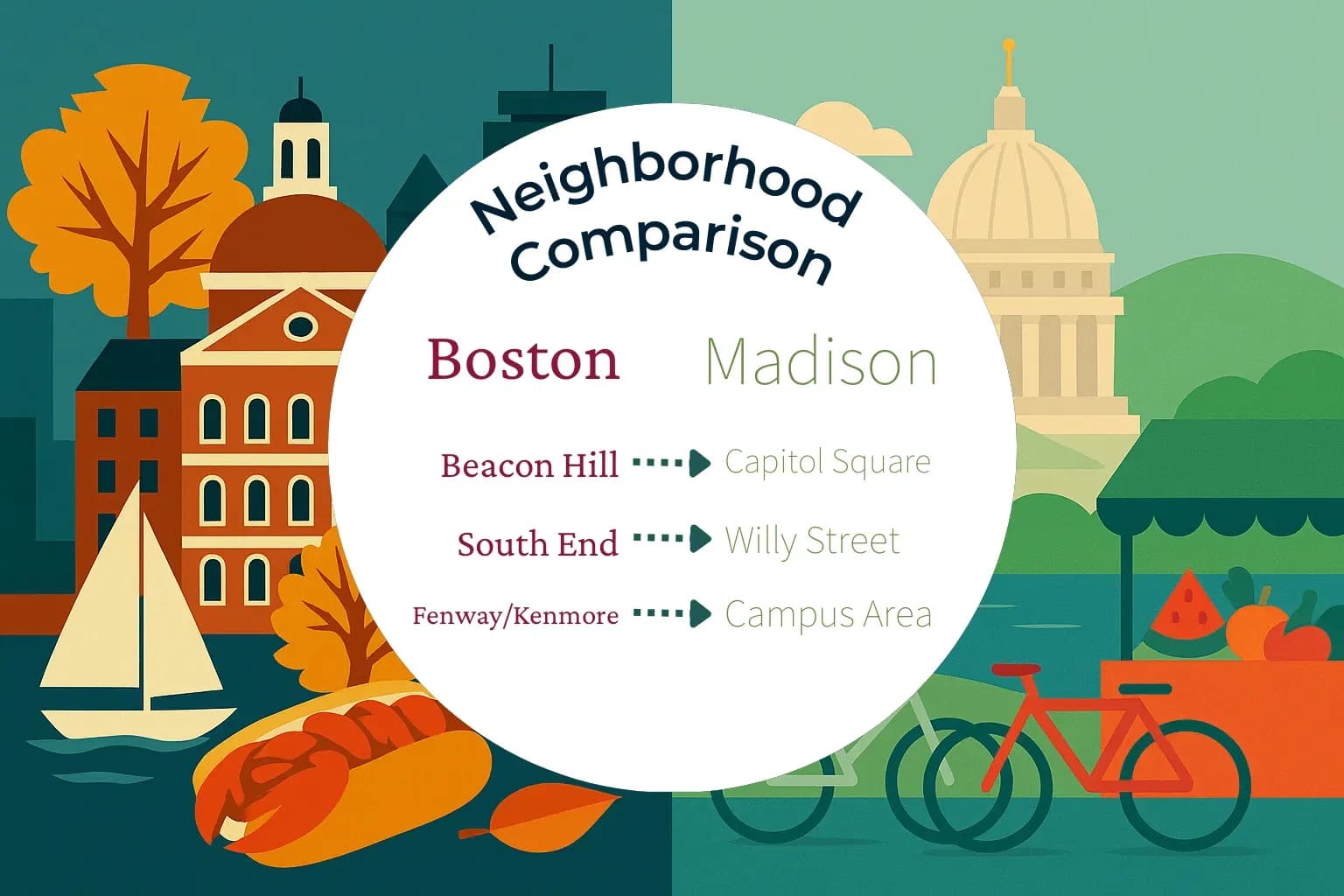 Boston vs Madison Neighborhood Comparison