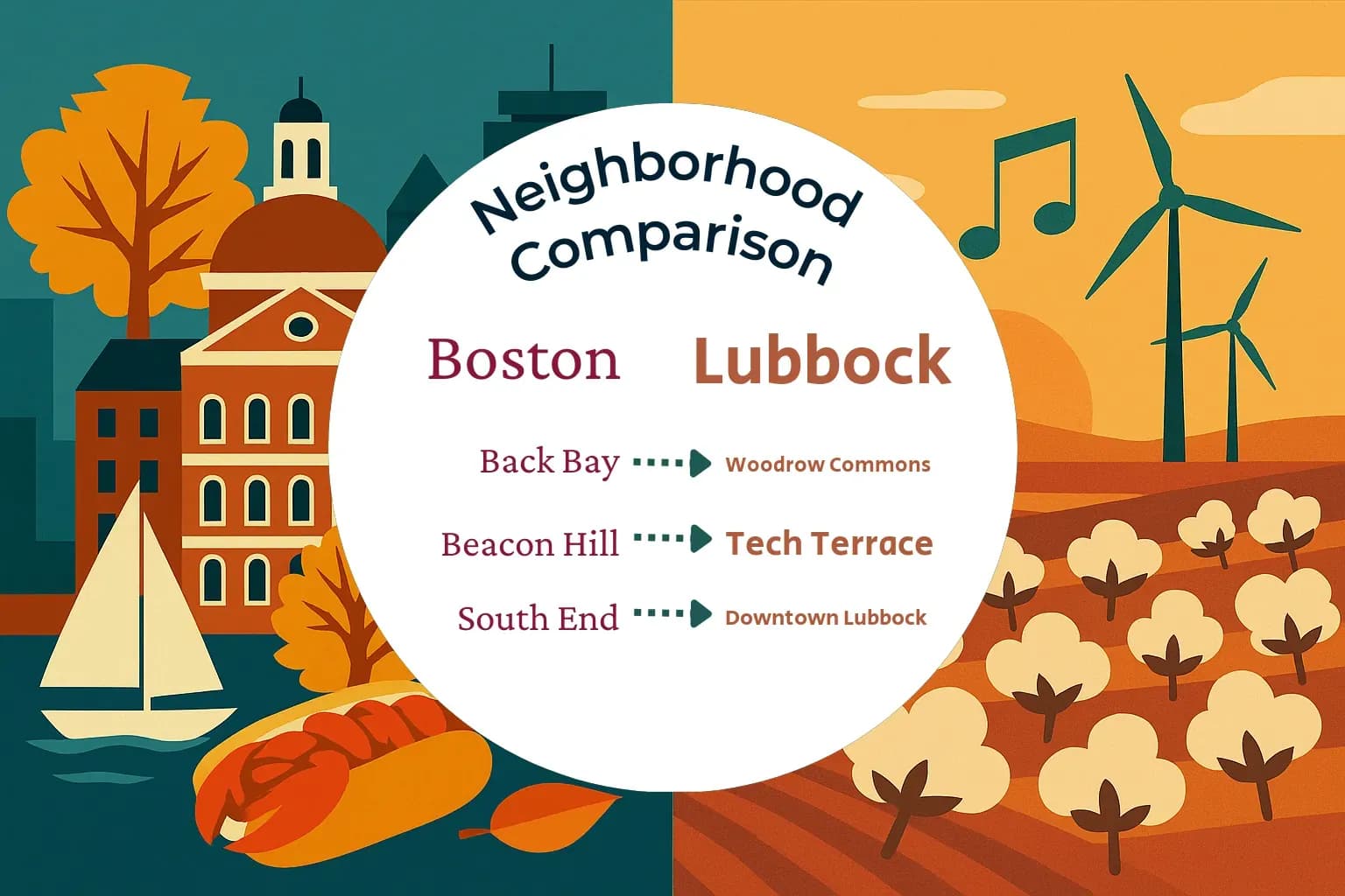 Boston vs Lubbock Neighborhood Comparison