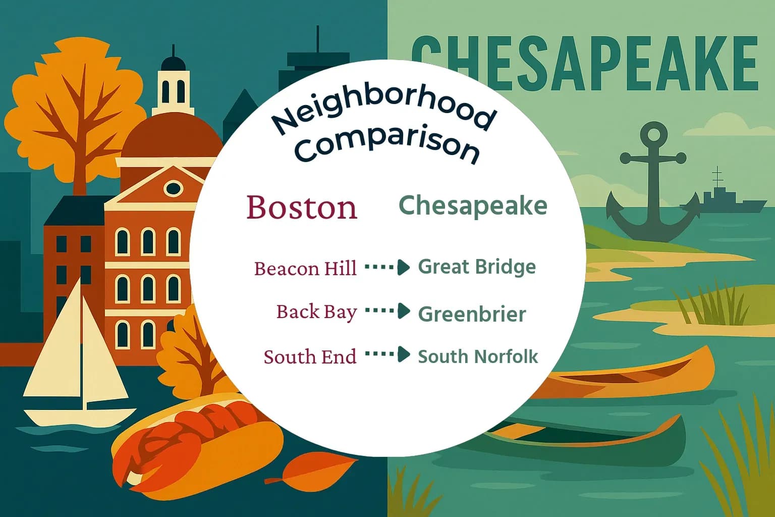 Boston vs Chesapeake Neighborhood Comparison